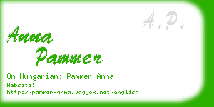 anna pammer business card
